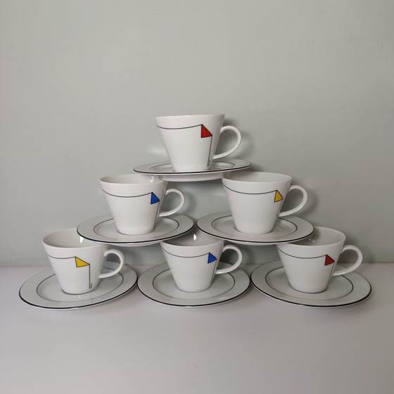 Image 1 of 6x Van Nelle Cup and saucer