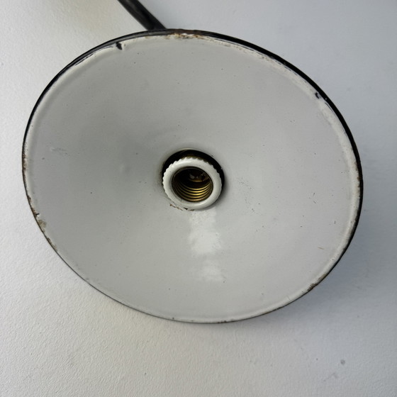 Image 1 of Antique Blue Enameled Industrial Wall Light