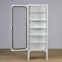 Cabinet médical vintage en fer et verre, 1970