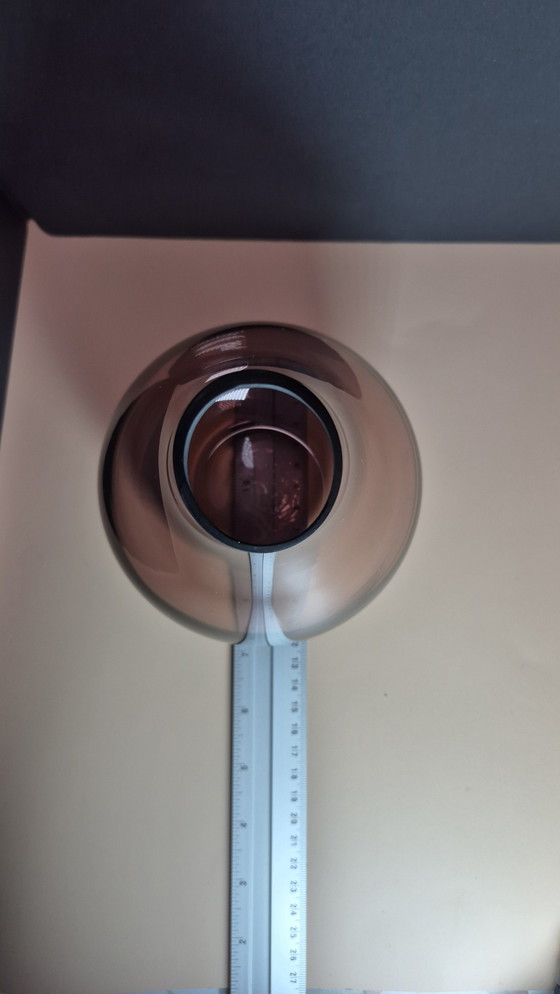 Image 1 of Ikea Sannolik vaso in vetro viola ametista fatto a mano - Altezza 18 cm