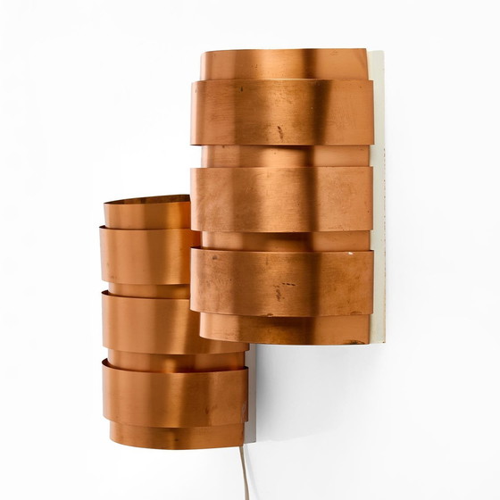 Image 1 of 2x V-155 Wall Lamp In Copper By Hans-Agne Jakobsson