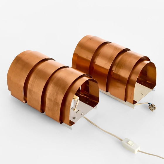 Image 1 of 2x V-155 Wall Lamp In Copper By Hans-Agne Jakobsson