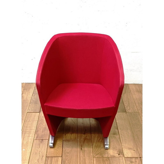 Image 1 of Poltrona cabriolet Vintage Styl in tessuto rosso