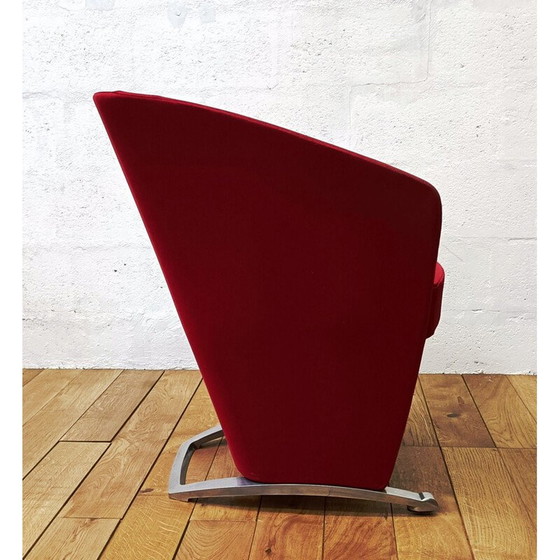 Image 1 of Poltrona cabriolet Vintage Styl in tessuto rosso