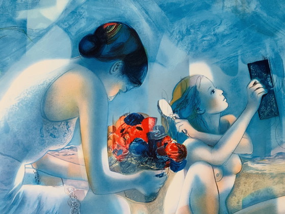 Image 1 of Jean-Baptiste Valadié, "Les Muses En Bleu." Signed And Numbered 31/199. In Excellent Condition.