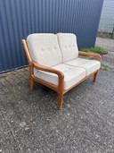 Vintage two-seater sofa teak