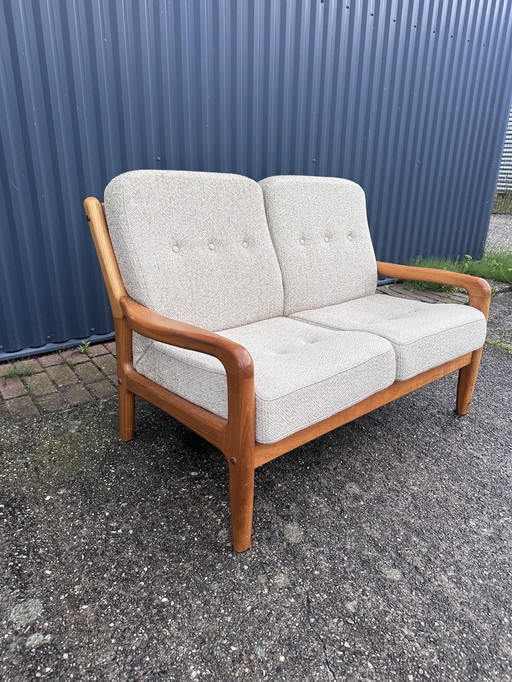 Banc vintage deux places en teck