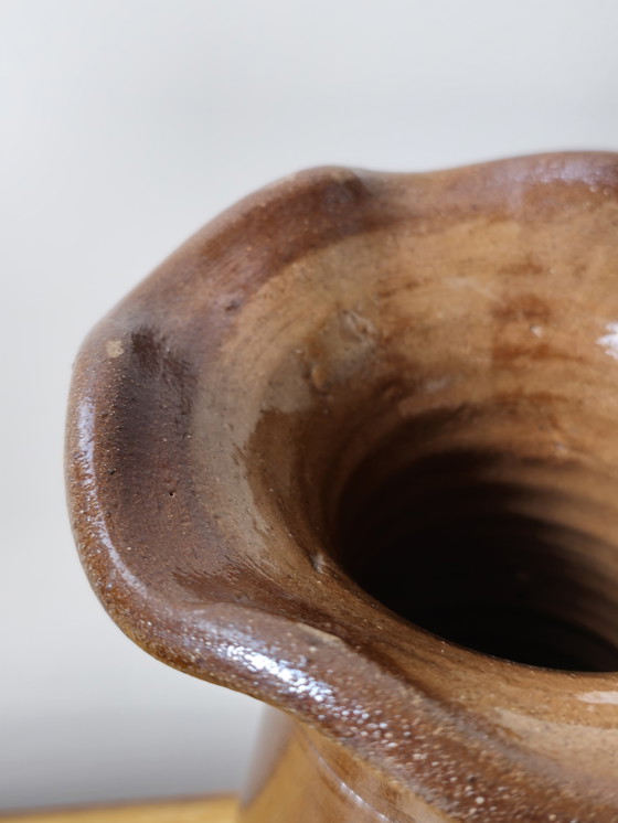 Image 1 of Vintage Pottery Vase Vase Schulprand Brown