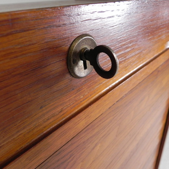 Image 1 of Oak Shutter Cabinet With 1 Shutter, 90 Cm High, 1950s