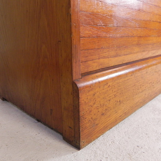 Image 1 of Oak Shutter Cabinet With 1 Shutter, 90 Cm High, 1950s