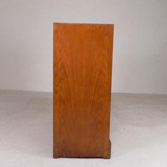 Image 1 of Oak Shutter Cabinet With 1 Shutter, 90 Cm High, 1950s