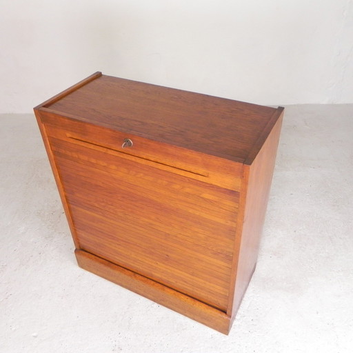 Oak Shutter Cabinet With 1 Shutter, 90 Cm High, 1950s