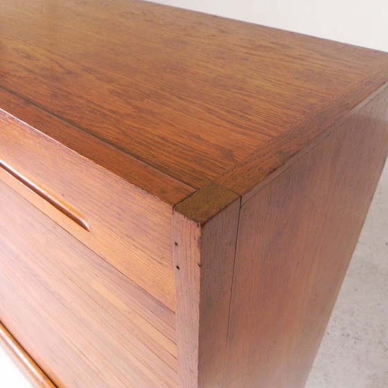 Image 1 of Oak Shutter Cabinet With 1 Shutter, 90 Cm High, 1950s