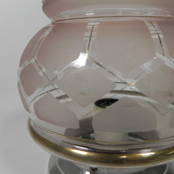 Image 1 of Art Deco ceiling lamp with glass shade