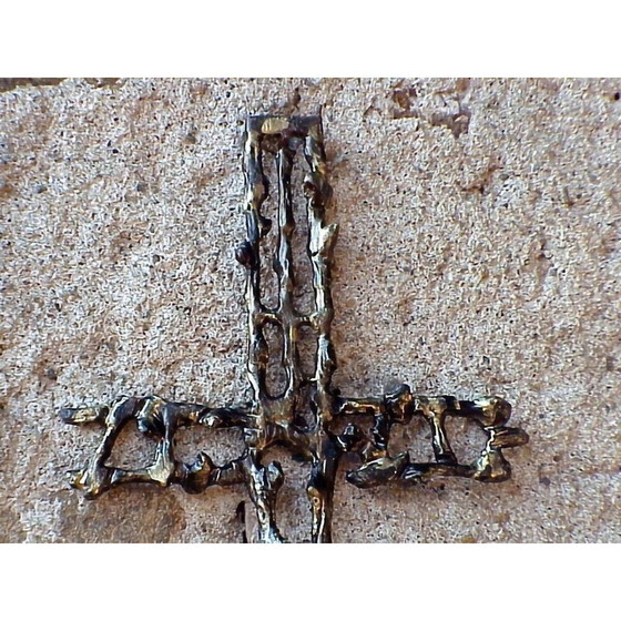 Image 1 of Vintage iron crucifix by Attilio Biancardi, Italy 1970