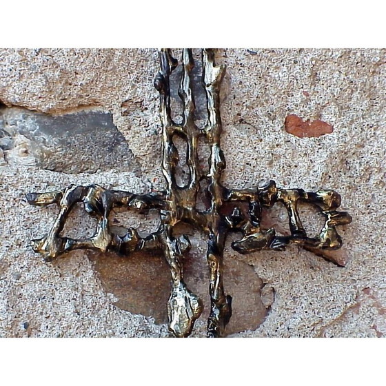 Image 1 of Vintage iron crucifix by Attilio Biancardi, Italy 1970