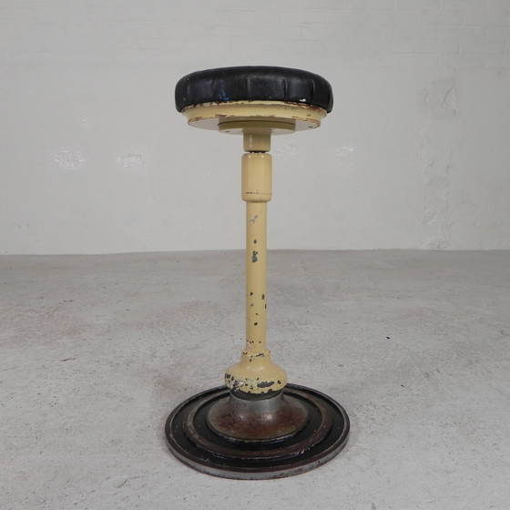 Image 1 of Movable Industrial Stool, Dental Stool, 1950s