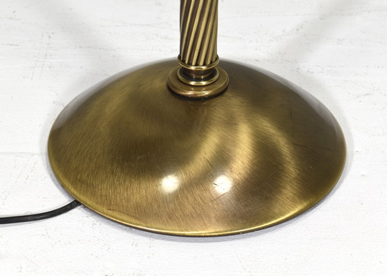 Image 1 of Relco Milano Turned Brass / Opaline glass floor lamp – Italy, circa 1970