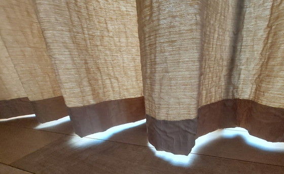 Image 1 of Elegant Caramel Gold Brown Curtains Two Parts Of 4 Meters High And 2.50 Meters Wide