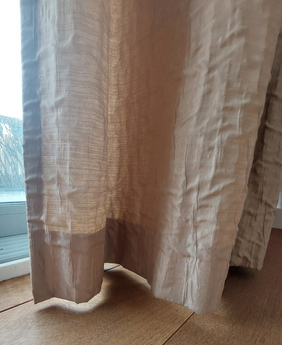 Image 1 of Elegant Caramel Gold Brown Curtains Two Parts Of 4 Meters High And 2.50 Meters Wide