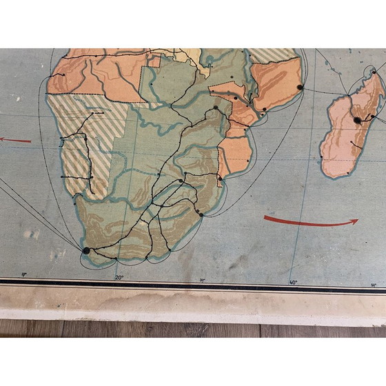 Image 1 of Vintage geographical map "Political Africa - n°17 ​​and 17 bis" by Vidal Lablache, 1930