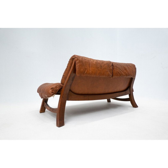 Image 1 of Mid-century living room set in cognac leather, 1960s