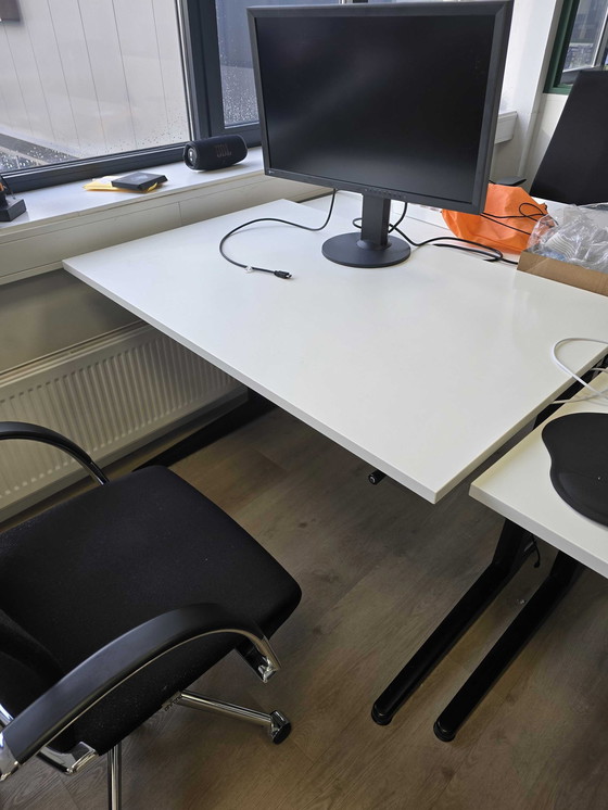 Image 1 of Adjustable desk - White top