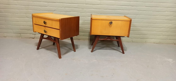 Image 1 of Set van 2 vintage nachtkastjes