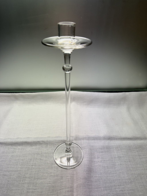 Glass Candlestick 28Cm