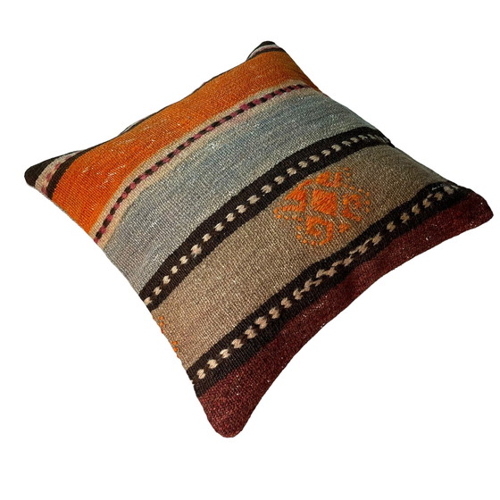Image 1 of Housse de coussin Kilim turc vintage, 45 x 45 cm