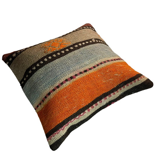 Image 1 of Housse de coussin Kilim turc vintage, 45 x 45 cm