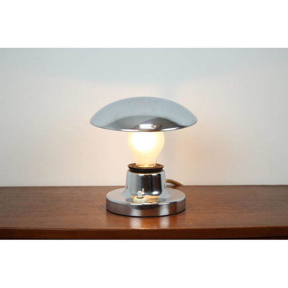 Image 1 of Vintage Bauhaus brass table lamp, Czechoslovakia 1930