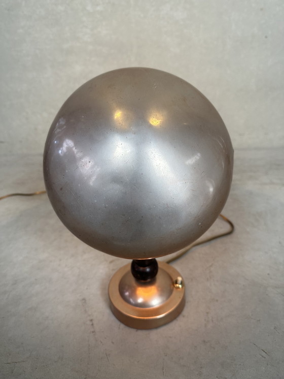 Image 1 of Art deco mushroom table lamp - brass