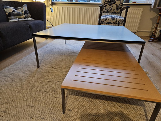 Image 1 of Set Coffee Tables Prismes Aluminum And Beech