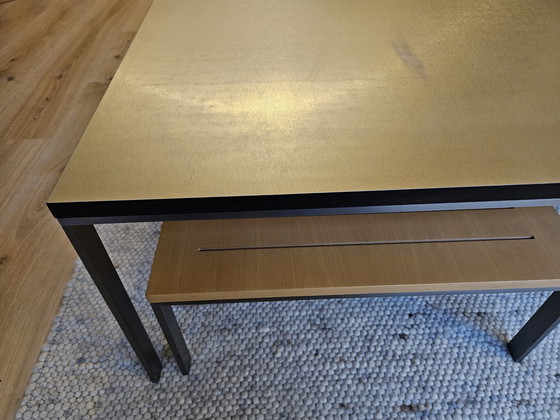 Image 1 of Set Coffee Tables Prismes Aluminum And Beech