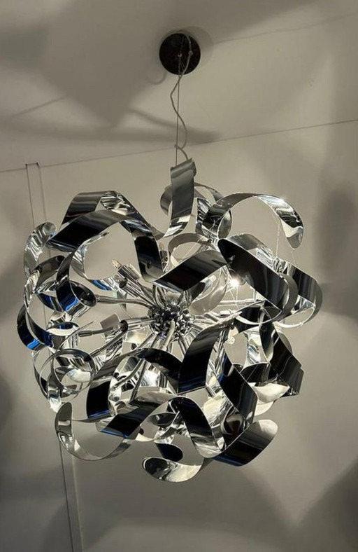 Intergamma Pendant Lamp Chrome With Curls