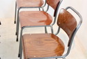 Stock de Chaises industrielles en contreplaqué 'TH-Delft' de W.H. Gispen, 16 pièces