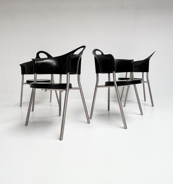 Image 1 of Set Of 4 Cobra Chairs By Rob Eckhardt, 1990'S