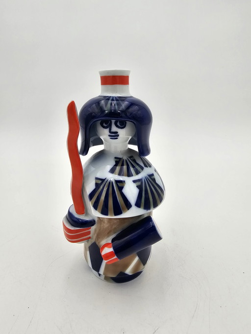 Sargadelos "Celtic Warrior" porcelain bottle