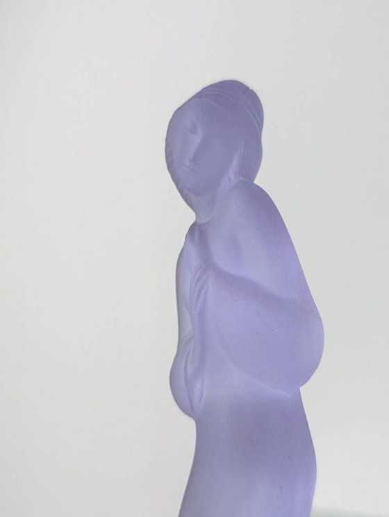 Image 1 of Art Deco Woman Sculpture In Glass By Ida Schwetz-Lehmann 