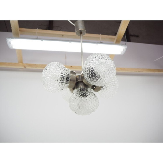 Image 1 of Vintage glass chandelier by Kamenicky Senov, Czechoslovakia 1970