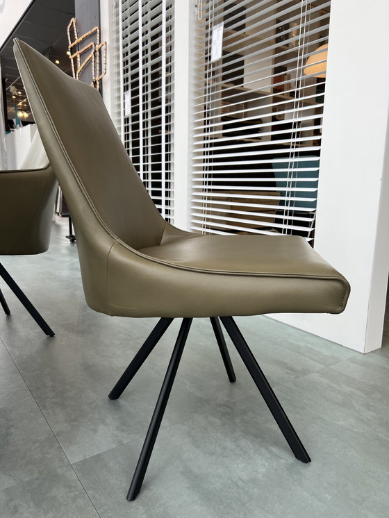 Image 1 of 2 Brees new world Penache dining chair green leather