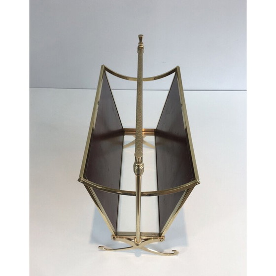 Image 1 of Portariviste vintage in ottone e mogano neoclassico per la casa Jansen, 1940