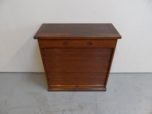 Vintage Oak Shutter Cabinet