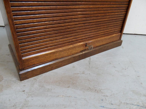 Image 1 of Vintage Oak Shutter Cabinet