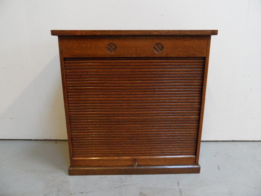 Vintage Oak Shutter Cabinet