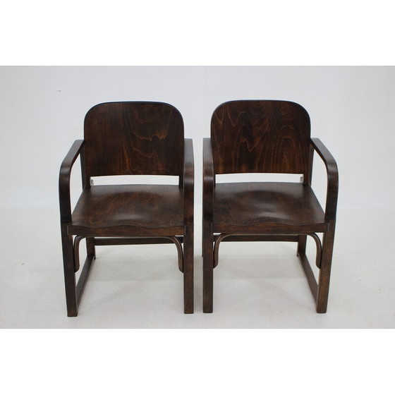 Image 1 of Pair of vintage Tatra beechwood armchairs, Czechoslovakia 1950s