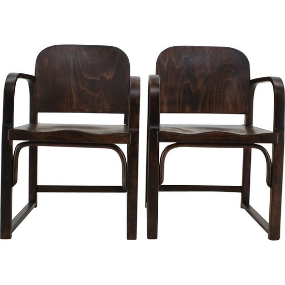 Image 1 of Pair of vintage Tatra beechwood armchairs, Czechoslovakia 1950s