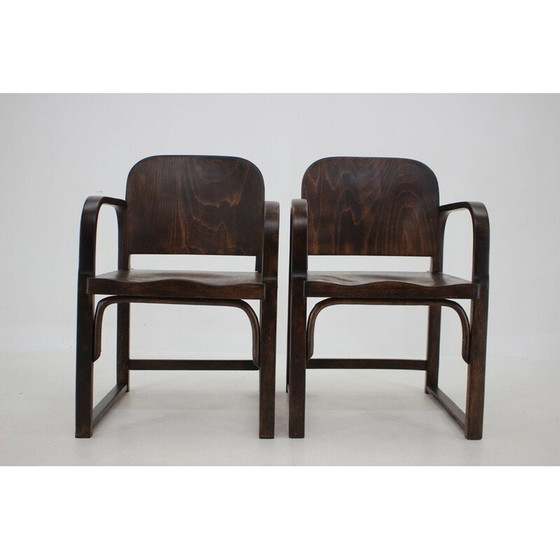 Image 1 of Pair of vintage Tatra beechwood armchairs, Czechoslovakia 1950s