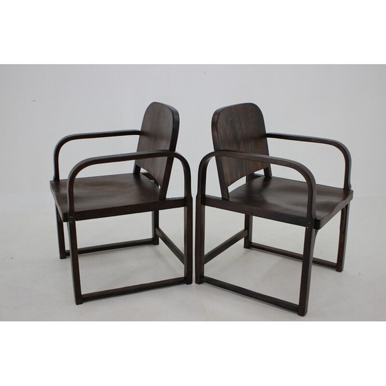 Image 1 of Pair of vintage Tatra beechwood armchairs, Czechoslovakia 1950s